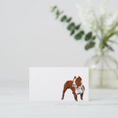 Pitbullekleurenkaartsjabloon Visitekaartje (Staand voorkant)