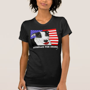 PITBULLEN VOOR OBAMA 2008 T-SHIRT