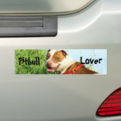 Pitbulleoverbumper Bumpersticker (Op auto)