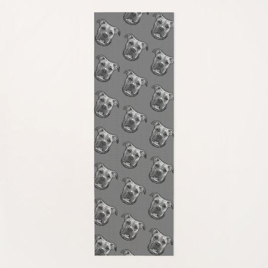 Pitbullepatroon yoghandel yogamat (Voorkant)