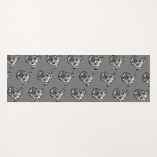 Pitbullepatroon yoghandel yogamat (Voorkant (horizontaal))