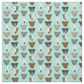 Pitbullgezifkoppen Patroonmunt Stof (Swatch)