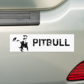 Pitbullhond Bumpersticker (Op auto)