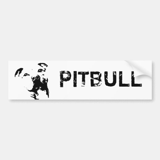 Pitbullhond Bumpersticker (Voorkant)