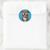 PitbullHond Liefhebber Cadeau, Huisdier Eigenaar D Ronde Sticker (Tas)