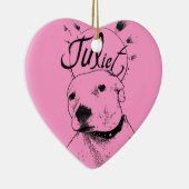 Pitbullillustratie Keramisch Ornament (Rechts)