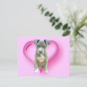 Pitbullpuppy briefkaart (Staand voorkant)