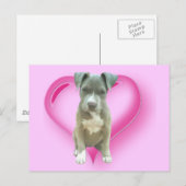 Pitbullpuppy briefkaart (Voorkant / Achterkant)