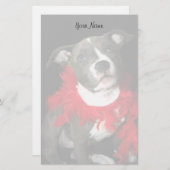 Pitbullpuppy briefpapier (Voorkant / Achterkant)