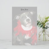 Pitbullpuppy briefpapier (Staand voorkant)