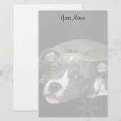 Pitbullpuppy briefpapier (Voorkant / Achterkant)