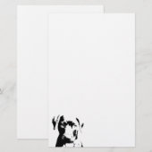 Pitbullpuppy face briefpapier (Voorkant / Achterkant)