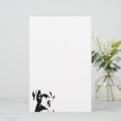 Pitbullpuppy face briefpapier (Staand voorkant)