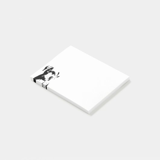 Pitbullpuppy face post-it® notes (Schuin)
