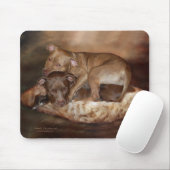Pitbulls - de Zachte Zijdekant Mousepad Muismat (Met muis)