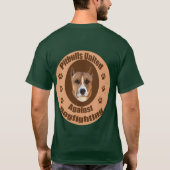 Pitbulls tegen hondengevechten t-shirt (Achterkant)
