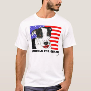 Pitbulls voor Obama 2008 T-shirt