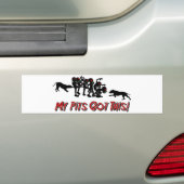 Pitbulls vs. Zombies Funny Logo Design Sticker (Op auto)