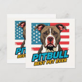 Pitbulls zijn het beste huisdier ooit kaart (Voorkant / Achterkant)