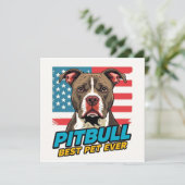 Pitbulls zijn het beste huisdier ooit kaart (Staand voorkant)