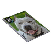 @PitBullSharky Notebook! Happy Pit Bull Smile Face Notitieboek (Rechterzijde)