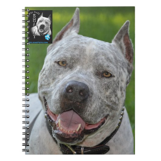 @PitBullSharky Notebook! Happy Pit Bull Smile Face Notitieboek (Voorkant)