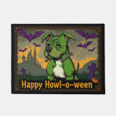 Pitbullstein Happy Howl-o-ween Deurmat (Voorkant)