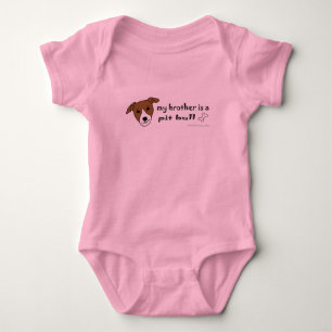PitBullTanWhiteBrother Romper