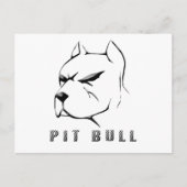 Pitbulltekening Briefkaart (Voorkant)