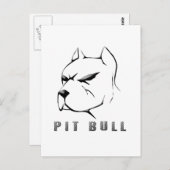 Pitbulltekening Briefkaart (Voorkant / Achterkant)