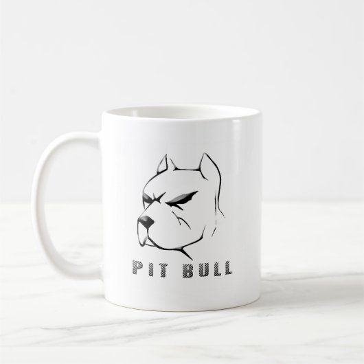 Pitbulltekening Koffiemok (Links)