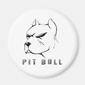 Pitbulltekening Magneet (Voorkant)