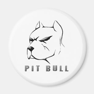 Pitbulltekening Magneet