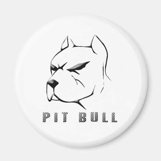 Pitbulltekening Magneet (Voorkant)