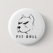 Pitbulltekening Ronde Button 5,7 Cm (Voorkant)