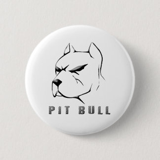 Pitbulltekening Ronde Button 5,7 Cm