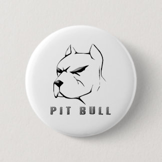 Pitbulltekening Ronde Button 5,7 Cm