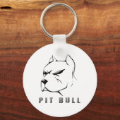 Pitbulltekening Sleutelhanger (Voorkant)