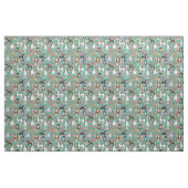 Pitbulolhonden  floraalturkooise stof (Fat Quarter)