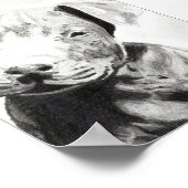 Pitbulppuppy in potlood, gedrukt door Jacob Grimm Poster (Hoek)