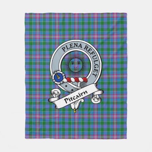 Pitcairn Clan Badge Tartan Fleece Deken (Voorkant)
