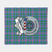 Pitcairn Clan Badge Tartan Fleece Deken (Voorkant (Horizontaal))