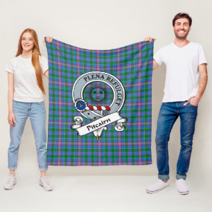 Pitcairn Clan Badge Tartan Schotlandse ruit Fleece Deken