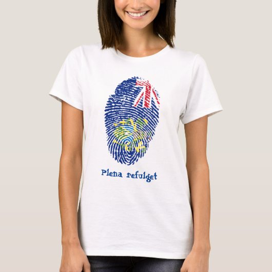 Pitcairn Fingerprint "Plena refulget" T-shirt (Voorkant)