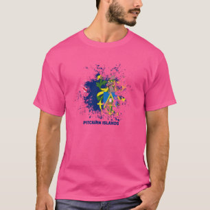 Pitcairn Islander Waterverf Flag, Pitcairneiland T-shirt