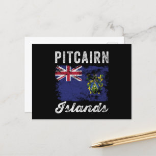 Pitcairn Islands Flag Distressed Briefkaart