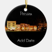 Pitcairn, PA-Photo-Holiday-Ornament-Night-Day- Keramisch Ornament (Voorkant)