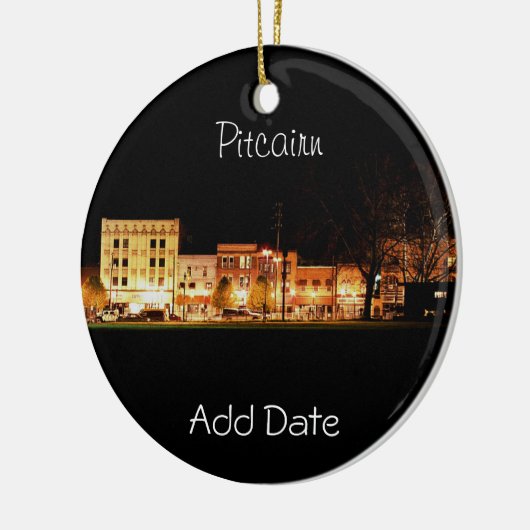Pitcairn, PA-Photo-Holiday-Ornament-Night-Day- Keramisch Ornament (Links)