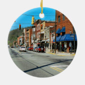 Pitcairn, PA-Photo-Holiday-Ornament-Night-Day- Keramisch Ornament (Achterkant)