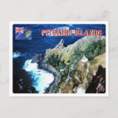 Pitcairneilanden - Uitzicht vanuit de lucht - Briefkaart (Voorkant)